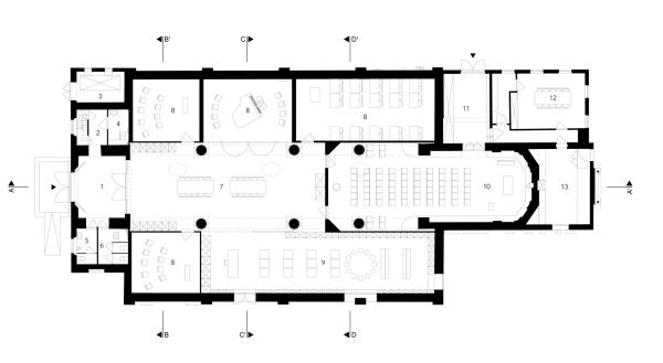 Grundriss Erdgeschoss nach dem Umbau