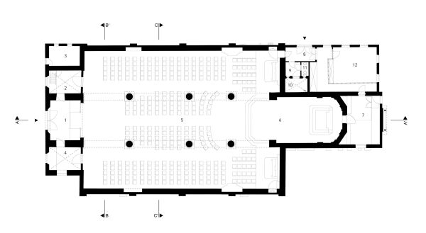 Grundriss Erdgeschoss vor dem Umbau
