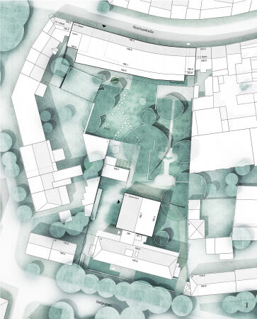 Anerkennung: SMAQ Architektur und Stadt (Berlin) mit nsp Landschaftsarchitekten Stadtplaner (Hannover), Lageplan