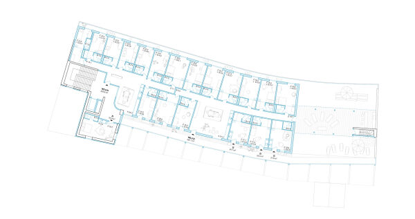 2. Preis: BHSF Architekten (Zrich) mit SIMA | BREER (Winterthur), Grundriss Dachgeschoss