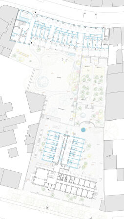 2. Preis: BHSF Architekten (Zrich) mit SIMA | BREER (Winterthur), Grundriss Erdgeschoss