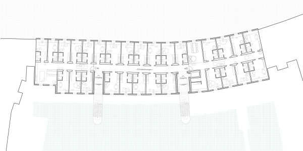 1. Preis: Aretz D�rr Architektur mit Lill + Sparla Landschaftsarchitekten (beide K�ln), Grundriss Dachgeschoss