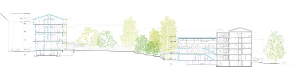 2. Preis: BHSF Architekten (Zrich) mit SIMA | BREER (Winterthur), Schnitt