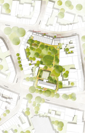 3. Preis: Konrath und Wennemar Architekten Ingenieure mit studio grngrau (beide Dsseldorf), Lageplan