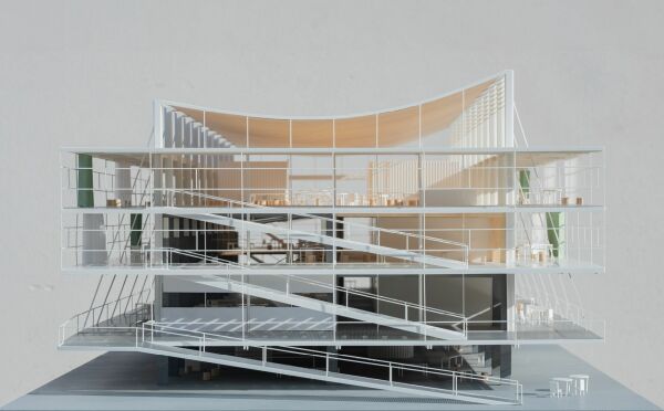 Gustav Dsing mit FAKT: Neue Architekturschule Siegen in ehemaliger Druckerei, Siegen (Wettbewerb 1. Preis, 2024)