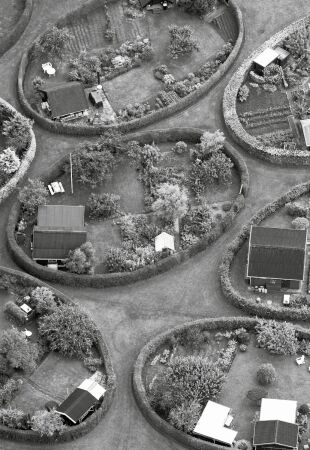 Die Kleingartenanlage in Nrum von 1948 zhlt zu den eindrucksvollsten Projekten Srensens.
