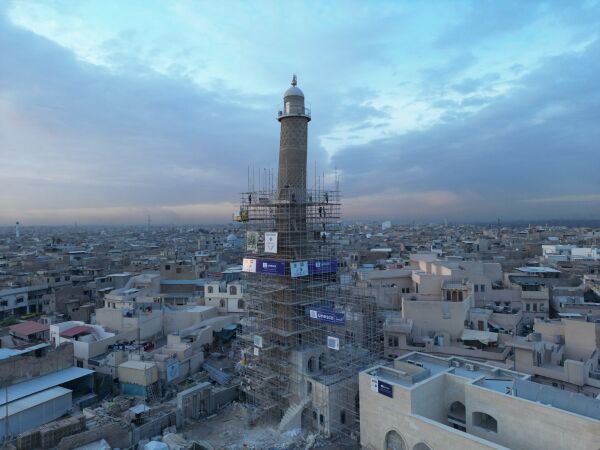 Al-Hadba Minarett, nach dem Wiederaufbau 2024