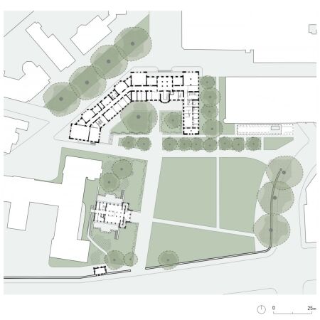 Grundriss Erdgeschoss mit Umgebung