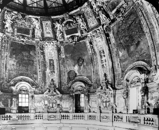Innenkuppel der Predigtkirche, Foto um 1975