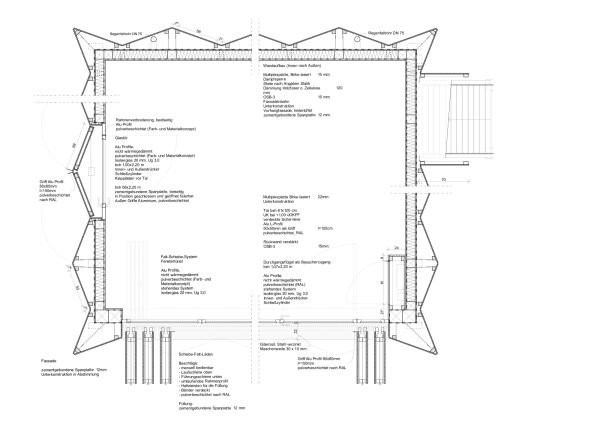Fassadenschnitt horizontal