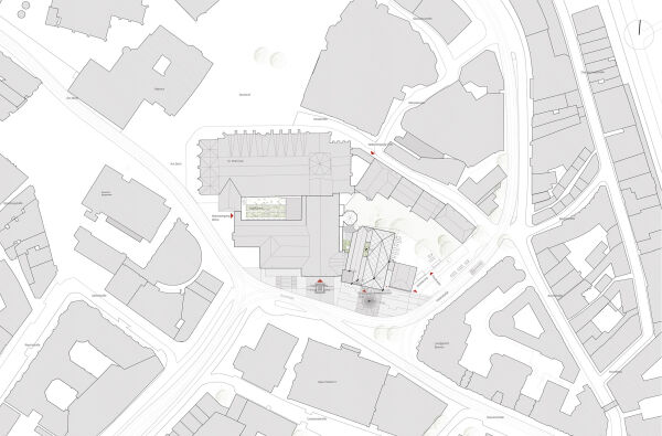 2. Preis: heneghan peng architects (Dublin), Lageplan