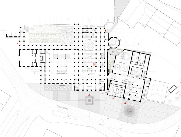 2. Preis: heneghan peng architects (Dublin), Grundriss Erdgeschoss