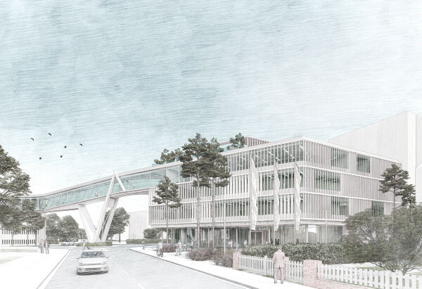 Eine Anerkennung: dreibund architekten | ballerstedt | helms | koblank und Blanik + Schiewer (beide Bochum), Visualisierung