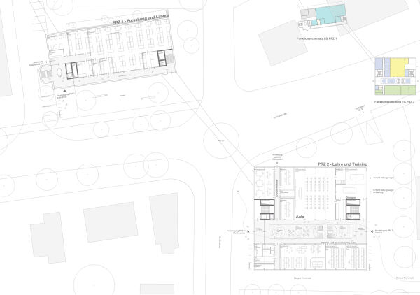 Ein 1. Preis: Atelier 30 Architekten (Kassel) und Gr�nPlan Landschaftsarchitketen (Hannover), Grundriss Erdgeschoss