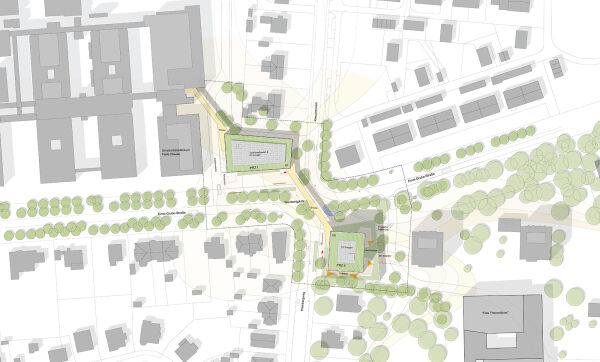 Eine Anerkennung: studio coda (M�nchen) und SC 34 Landschaftsarchitektur (Kassel), Lageplan
