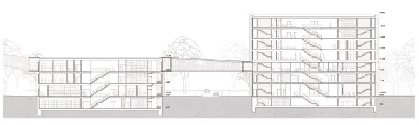Ein 1. Preis: Georg Scheel Wetzel Architekten und Weidinger Landschaftsarchitekten (beide Berlin), Schnitt