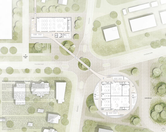 Ein 1. Preis: wrner traxler richter Planungsgesellschaft und Rehwaldt Landschaftsarchitekten (beide Dresden), Grundriss 2. Obergeschoss