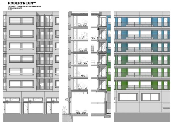 QH Straight: Fassadenschnitte