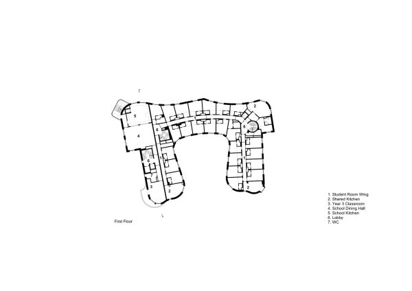Grundriss 1. Obergeschoss Main Quad