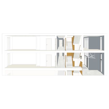 Axonometrie Farbkonzept (Haus 3.3 für Studierende) von Arnold und Gladisch