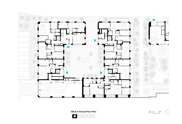 Grundriss Erdgeschoss Block A