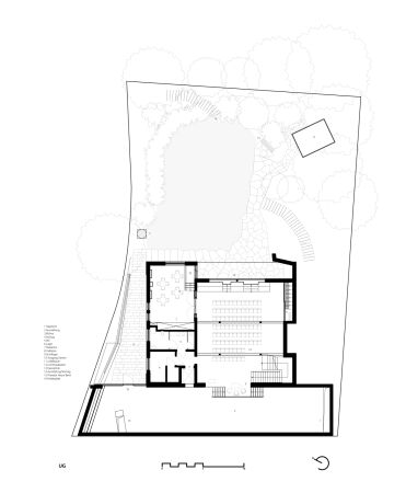 Grundriss Untergeschoss mit Garten