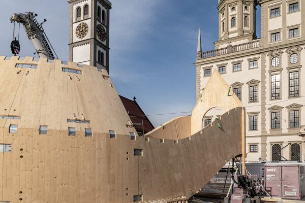 Fuggerei NEXT500 Pavilion von MVRDV in Augsburg