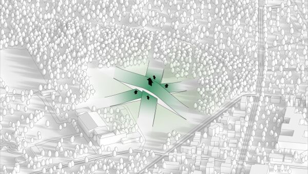 Axonometrie Bauvolumen