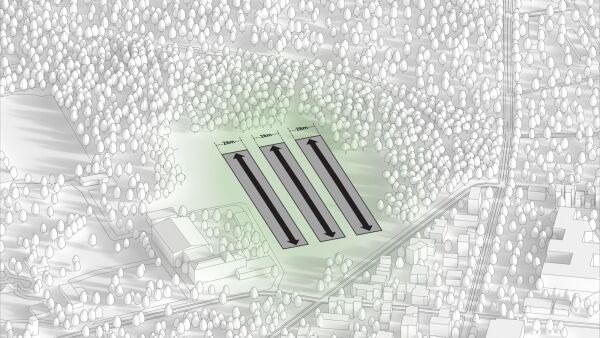 Axonometrie Bauvolumen