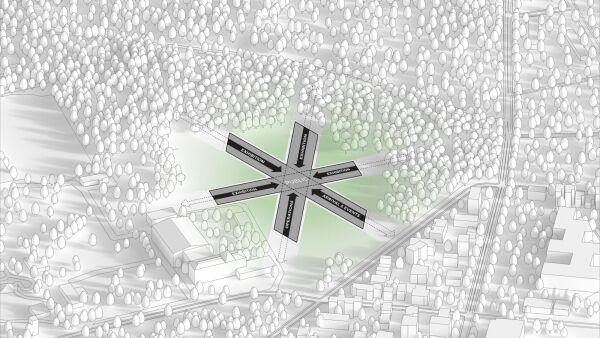 Axonometrie Bauvolumen