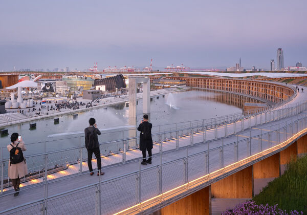 Expo-Gelnde 2025 in Osaka auf der Insel Yumeshima (Japan)