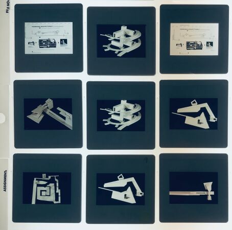 Studierendenmodelle zur von Le Corbusier inspirierten Aufgabe Architekturpromenade vom Lehrstuhl Marc Anglil, 2000