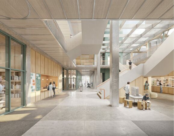 3. Preis: TILLO/KAA  Architecture and Urbanism, fabulism (beide Berlin), Werner Sobek (Stuttgart) und WINTER Gebudetechnik Engineering & Services Berlin (Berlin), Visualisierung