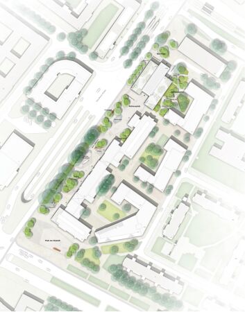 Ein Preis: knoppekgrahl (Berlin) mit Ottl.la Landschaftsarchitekten (Mnchen), Leonhardt, Andr u. Partner Beratende Ingenieure VBI (Dresden) und DES (Schwaan)
