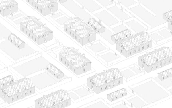 Siedlung Eisenheim in Oberhausen von Hermann Wilhelm Lueg, Axonometrie