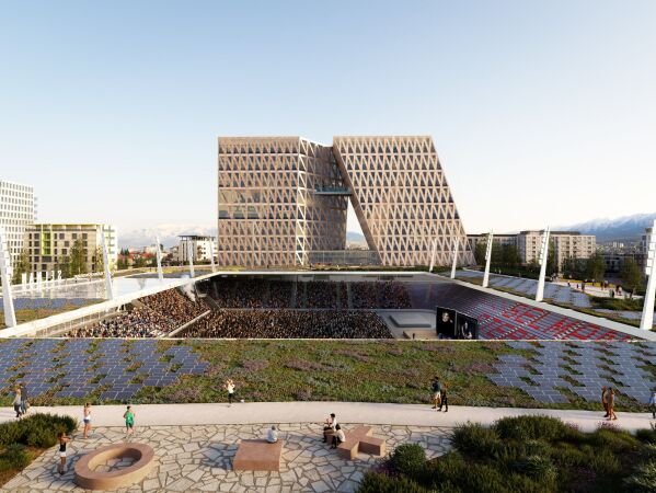 Plne fr Stadion-Komplex in Tirana von OMA