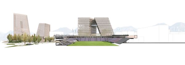 Plne fr Stadion-Komplex in Tirana von OMA