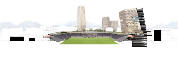 Plne fr Stadion-Komplex in Tirana von OMA