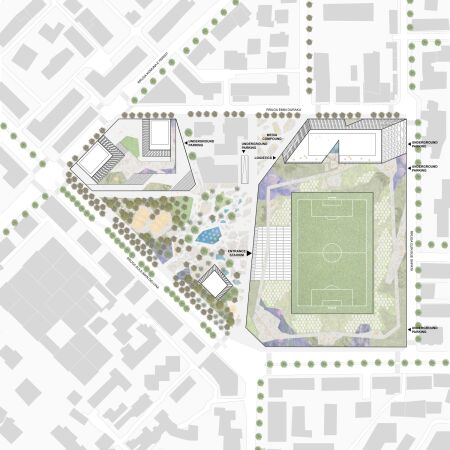 Plne fr Stadion-Komplex in Tirana von OMA