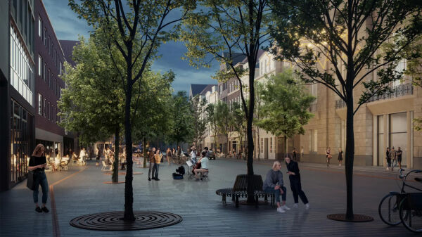 Lbeck prsentiert die Umgestaltung der Beckergrube in der Fugngerzone.