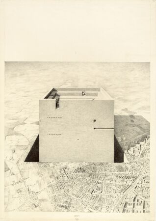Michael Voll, Macht, Bleistift auf Zeichenkarton, 59  42 cm (1977)