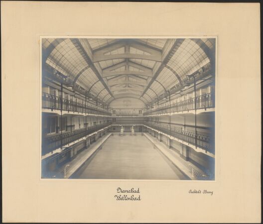 Herrenschwimmhalle im Dianabad, Entwurf von Peter Paul Brang, 1917