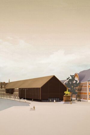 1. Preis Hochschulpreis Holzbau: Brsen Hjemsted for Dansk Hndvrk von Xing Gao (Technische Universitt Darmstadt)