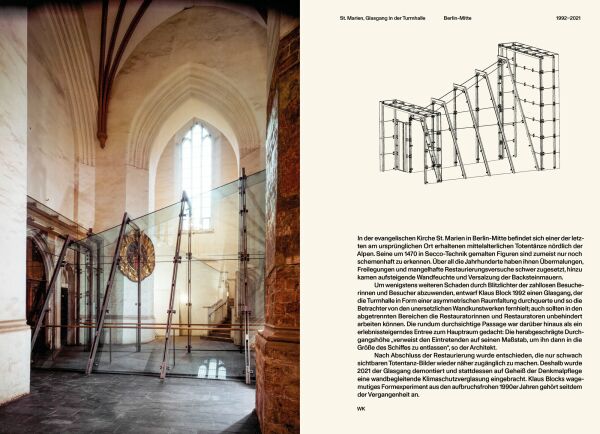Glasgang in der Kirche St. Marien in Berlin-Mitte, 1992 (2021 demontiert)