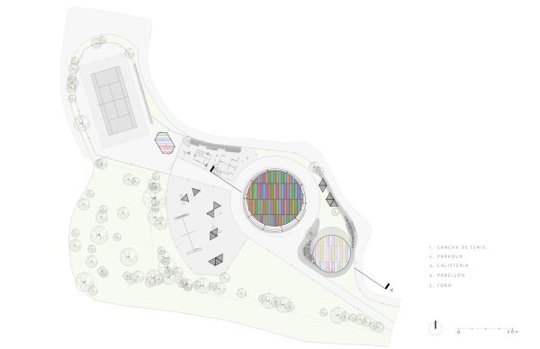 Lageplan mit bestehendem Tennisplatz