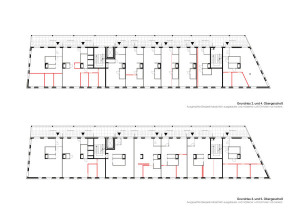 Grundrisse weitere Obergeschosse