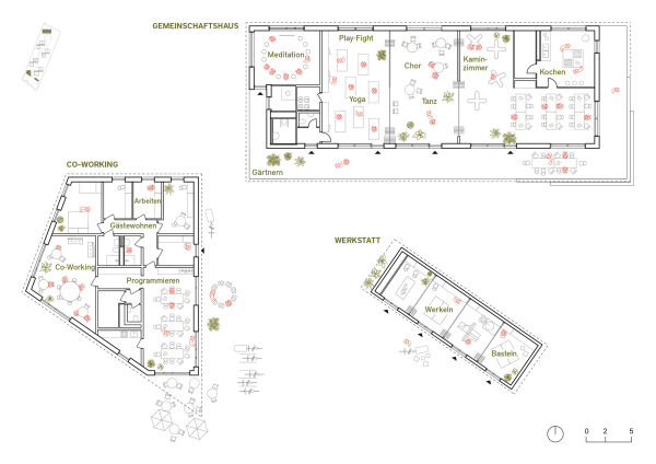 Grundriss Gemeinschaftshuser