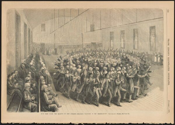 Joseph Becker �The Shakers of New Lebanon�, Holzschnitt, Mount Lebanon, New York, 1873