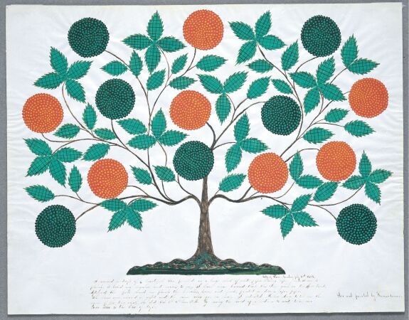 Hannah Cohoon, The Tree of Life, Hancock, Massachusetts, 1854
