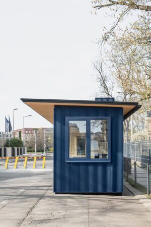 Wachcontainer in Leipzig von Bro Voigt